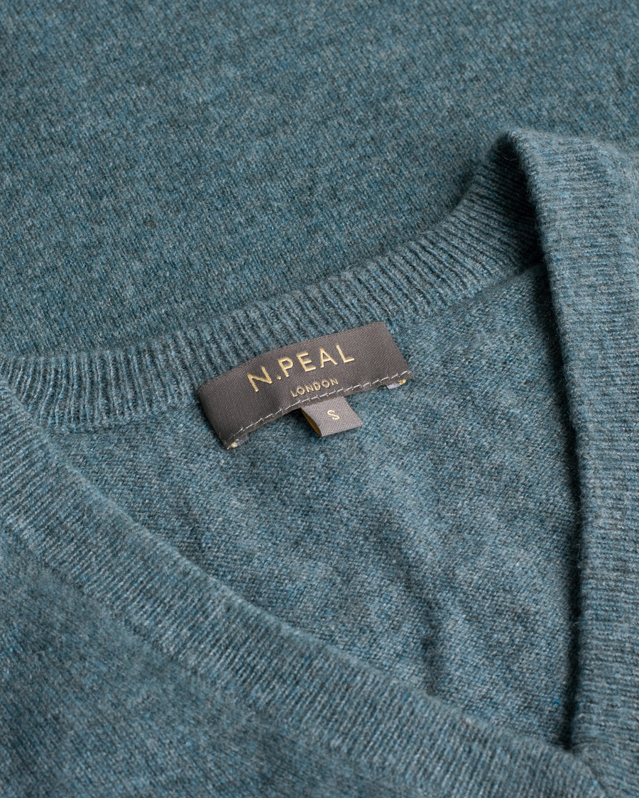Men | Sweaters & Knitwear | Pre-owned | N.Peal Cashmere V-Neck Turquoise S