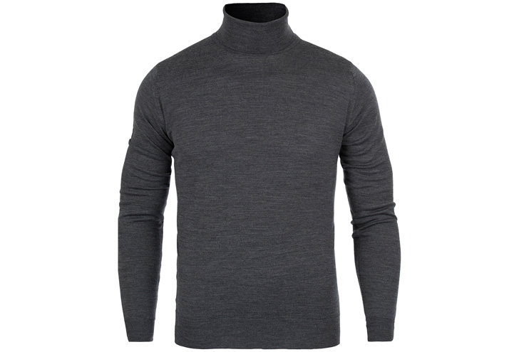 John Smedley Belvoir Roll Neck Charcoal