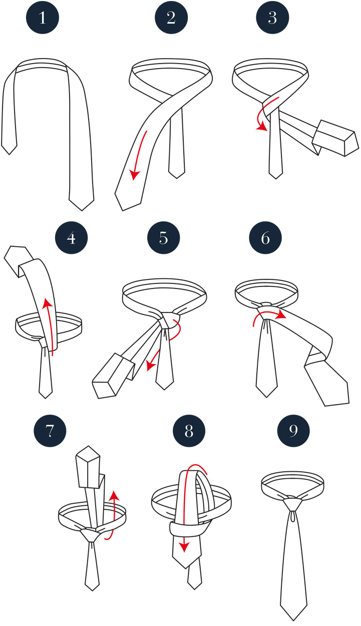 Guide til slipsknuten halv windsor