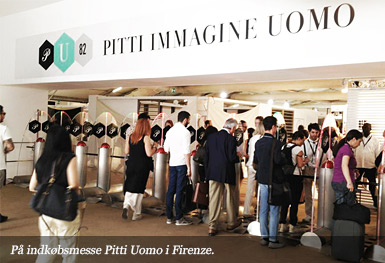 På indkøbsmesse Pitti Uomo i Firenze