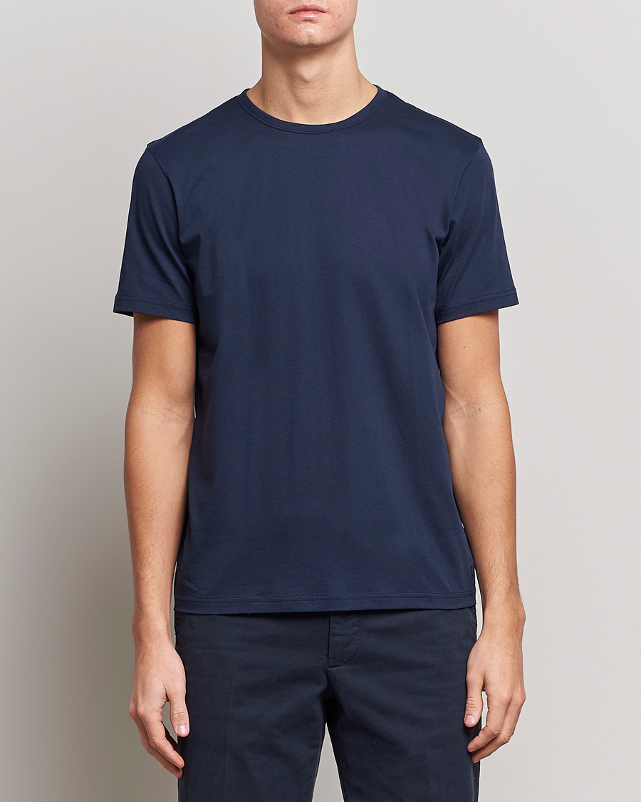 Solid Cotton T-Shirt Navy at CareOfCarl 
